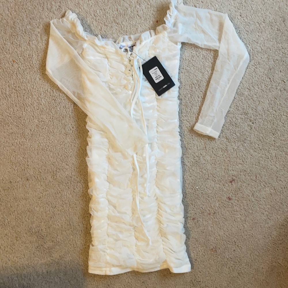Fashion nova white party dress